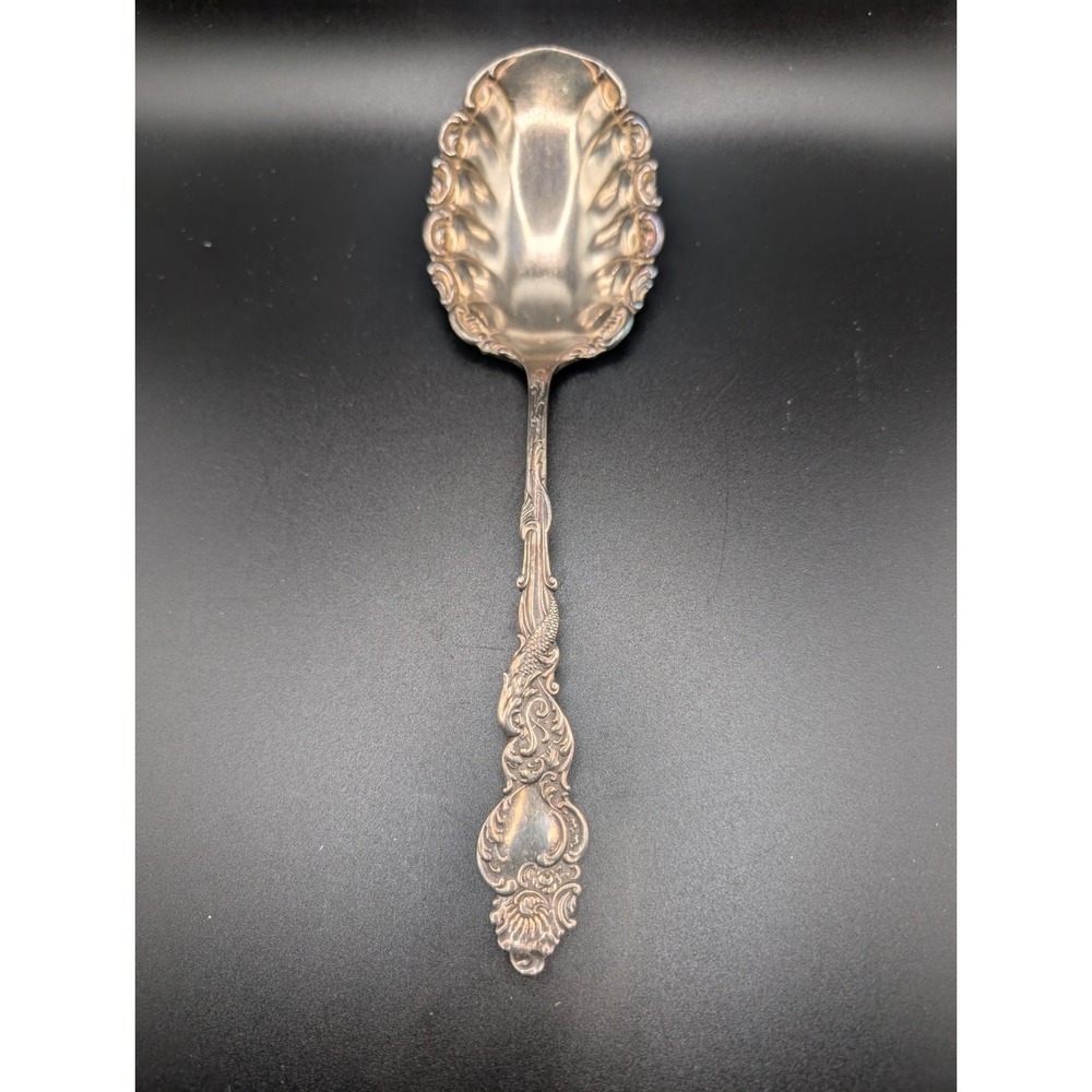 1847 Rogers Bros COLUMBIA Berry Serving Spoon A1 Silverplate Flatware